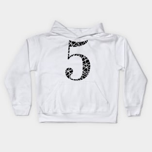 Lucky Number 5 Five Typography Kids Hoodie